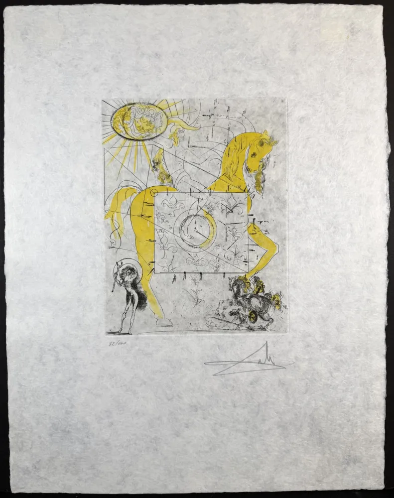 Etching Dali - Chevalier Royal de L'Apocalypse
