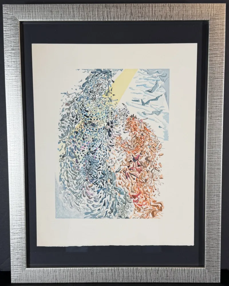 Woodcut Dali - Divine Comedy Heaven Canto 14 Decomposition (2 Pieces)