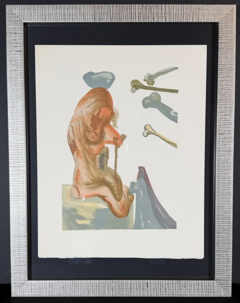 Woodcut Dali - Divine Comedy Hell Canto 20 Decomposition (3 Pieces)