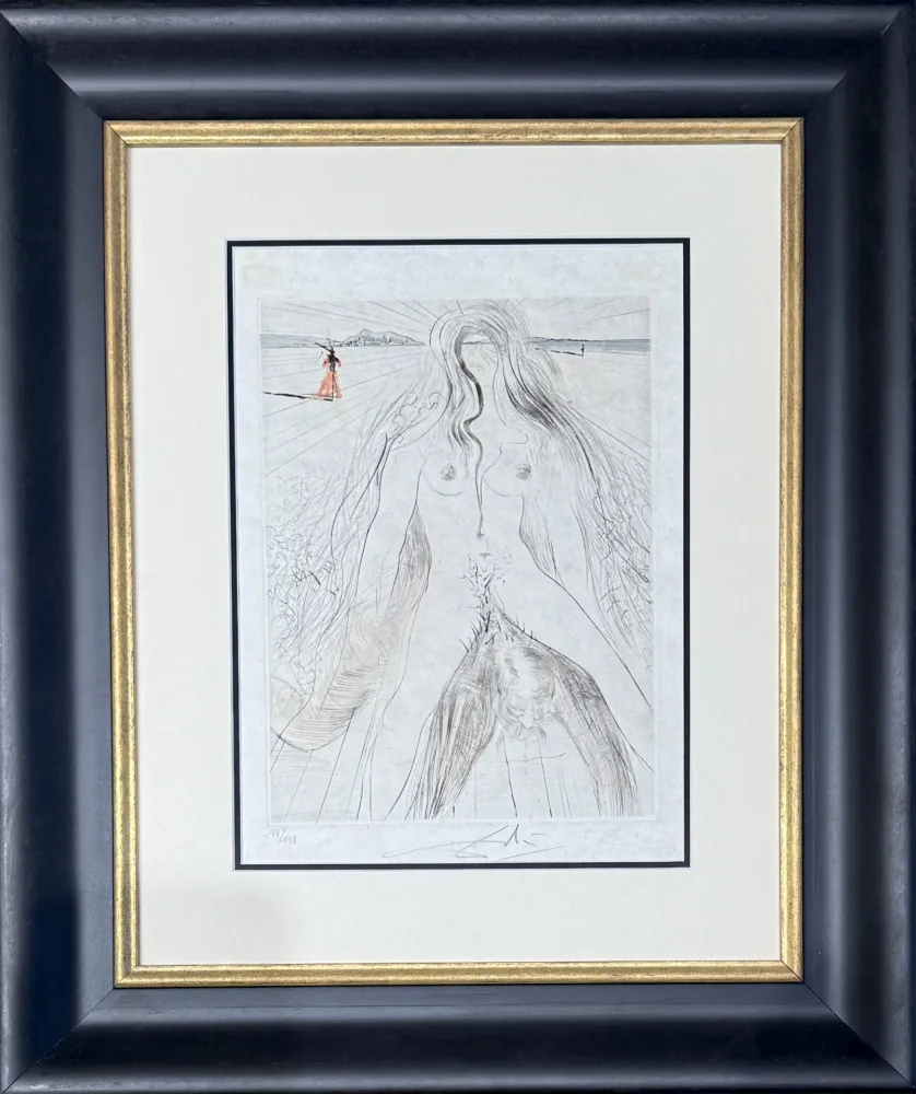 Etching Dali - Femme à cheval