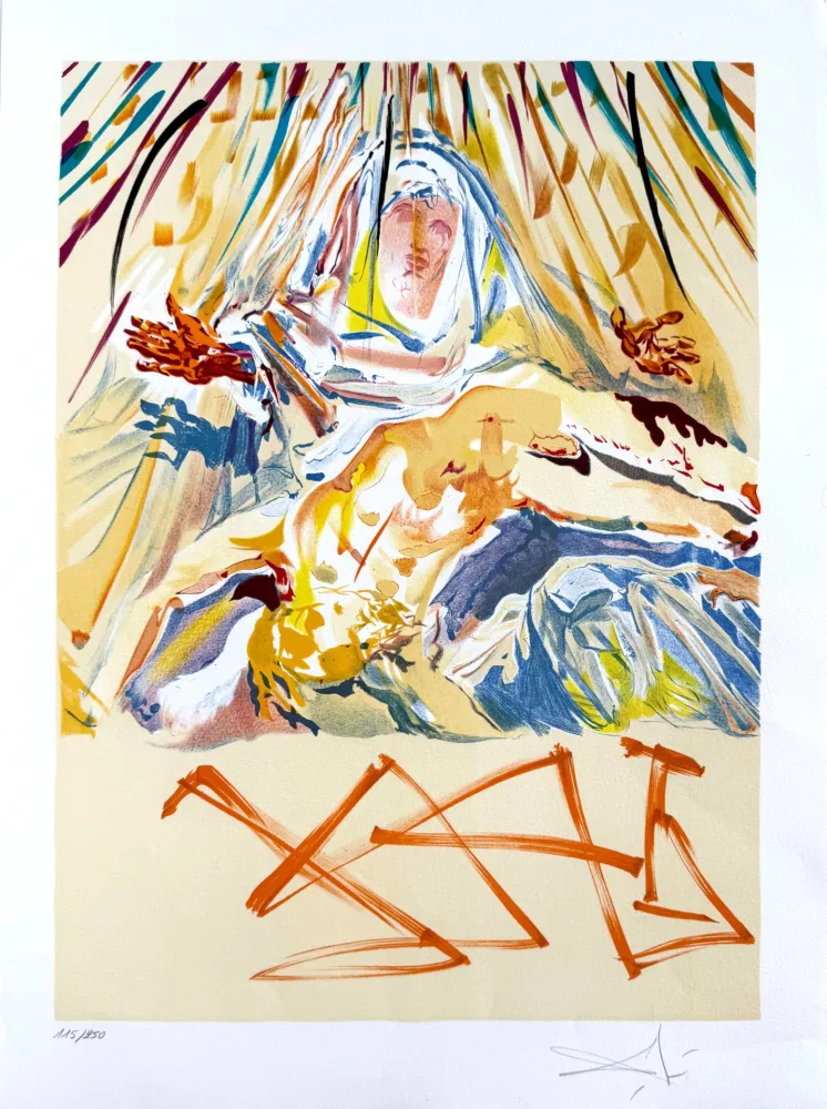 Lithograph Dali - La Pietà nera (The Black Madonna)