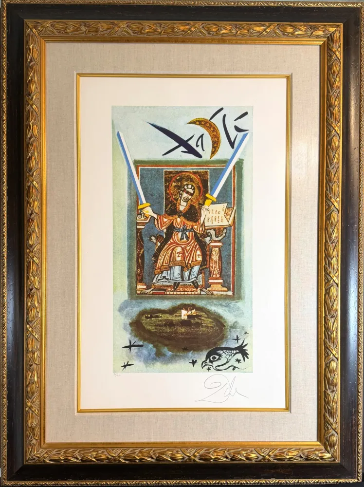 Lithograph Dali - Lyle Stuart Two of Swords