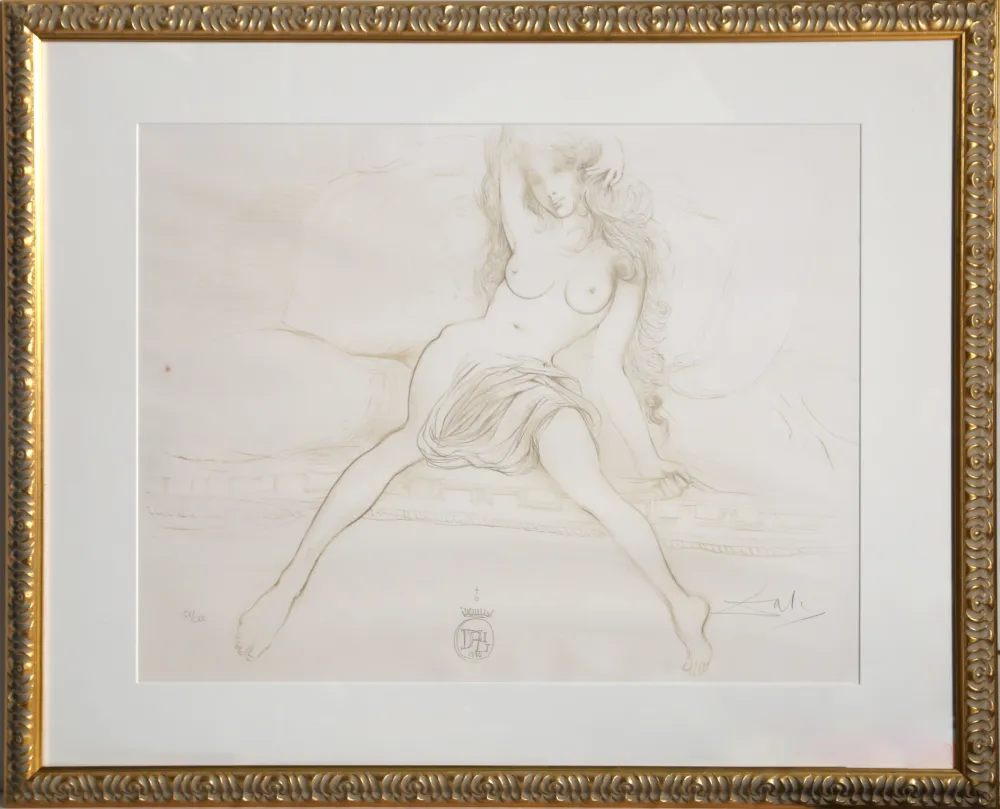Lithograph Dali - Nu au Sopha