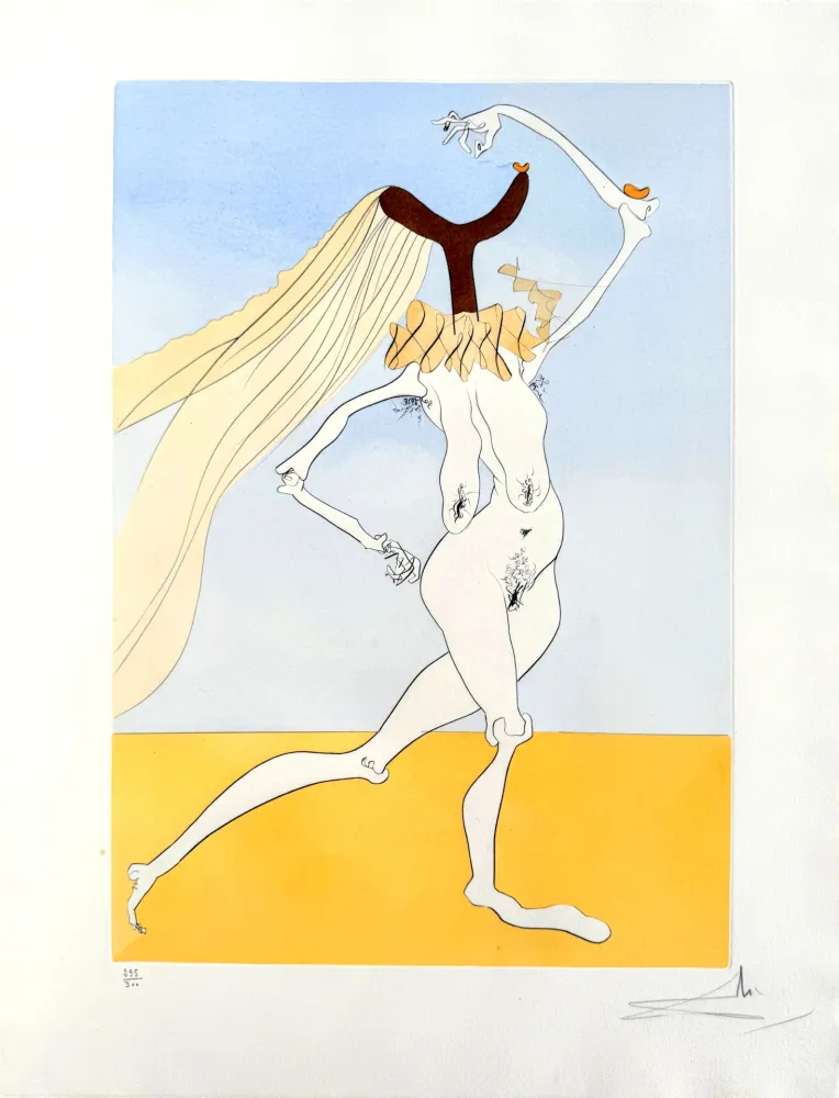 Engraving Dali - Quevedos Visioner, Planche III