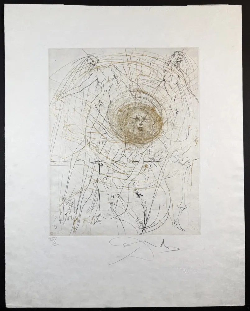 Etching Dali - The Hippies The Sun