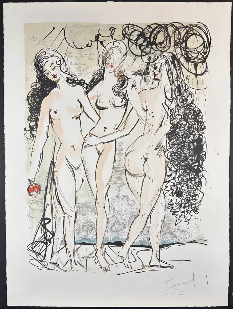 Lithograph Dali - The Three Graces 