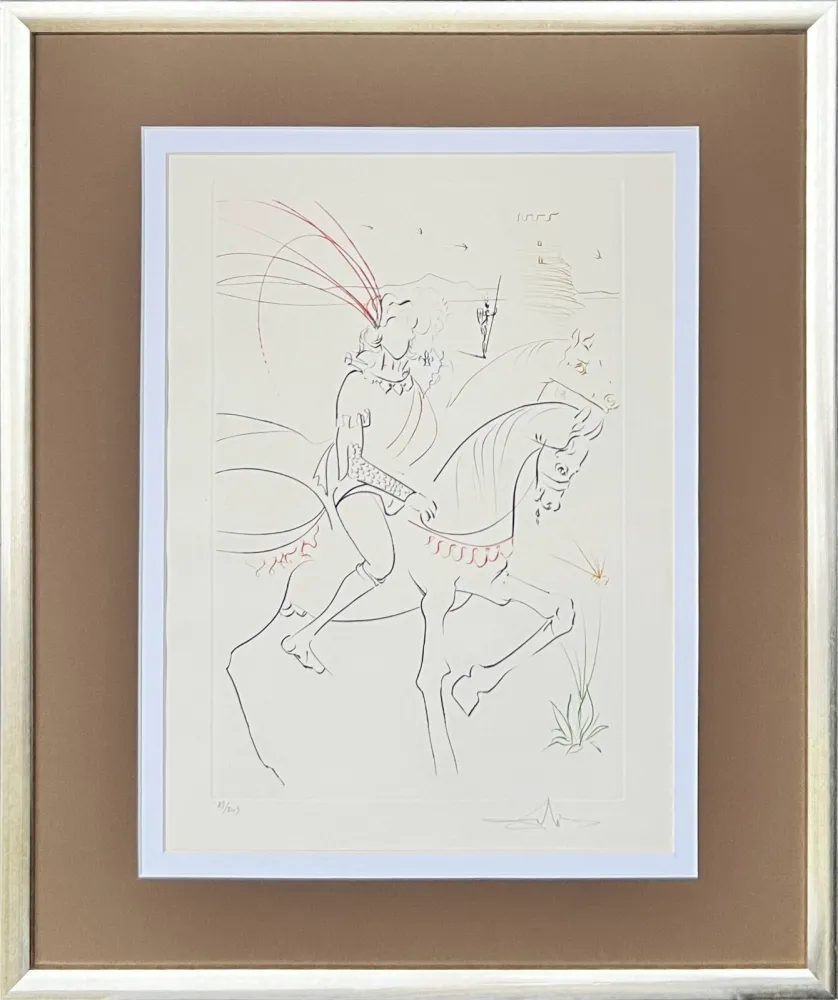 Drypoint Dali - Viviane and Lancelot on the Lake