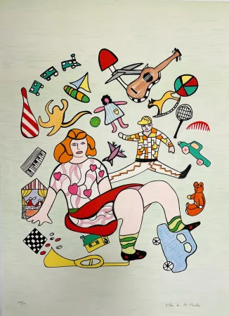 Lithograph De Saint Phalle - Les Jouets