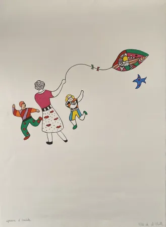 Lithograph De Saint Phalle - Méchant - Méchant - Le cerf-volant