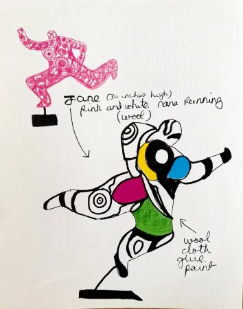 Lithograph De Saint Phalle - Nanas - Jane