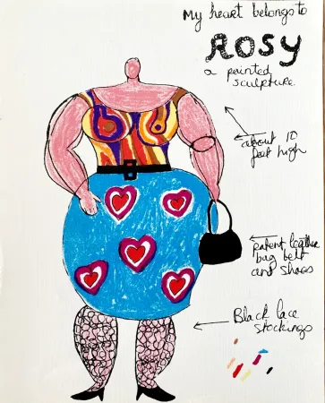 Lithograph De Saint Phalle - Nanas - Rosy