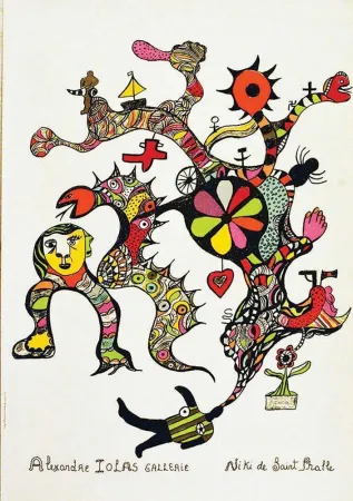 Lithograph De Saint Phalle - NIKI DE SAINT PHALLE, Beautiful large lithograph, Affiche 1993