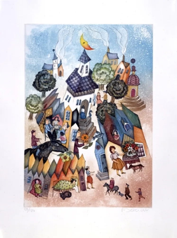 Etching And Aquatint Deberdt - Rosette