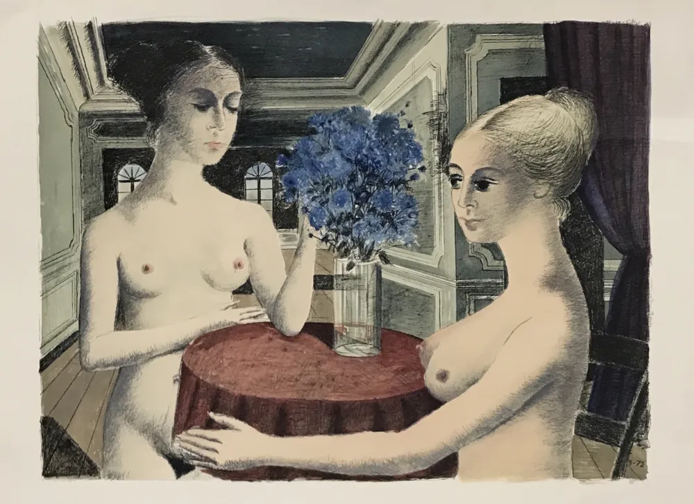 Lithograph Delvaux - Le Silence