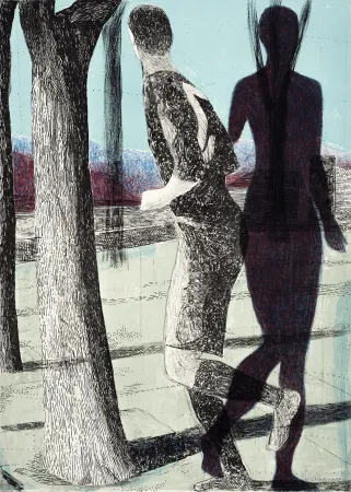 Lithograph Desgrandchamps - Latona 2