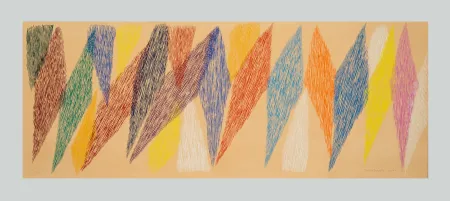 Screenprint Dorazio - Composizione rosa