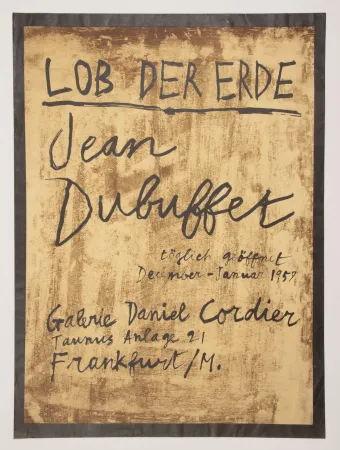 Lithograph Dubuffet - LOB DER ERDE.