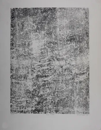Lithograph Dubuffet - Texte écaillé, 1959 - Hand-signed