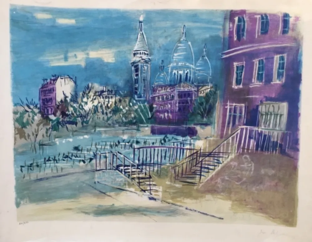 Lithograph Dufy - Montmartre