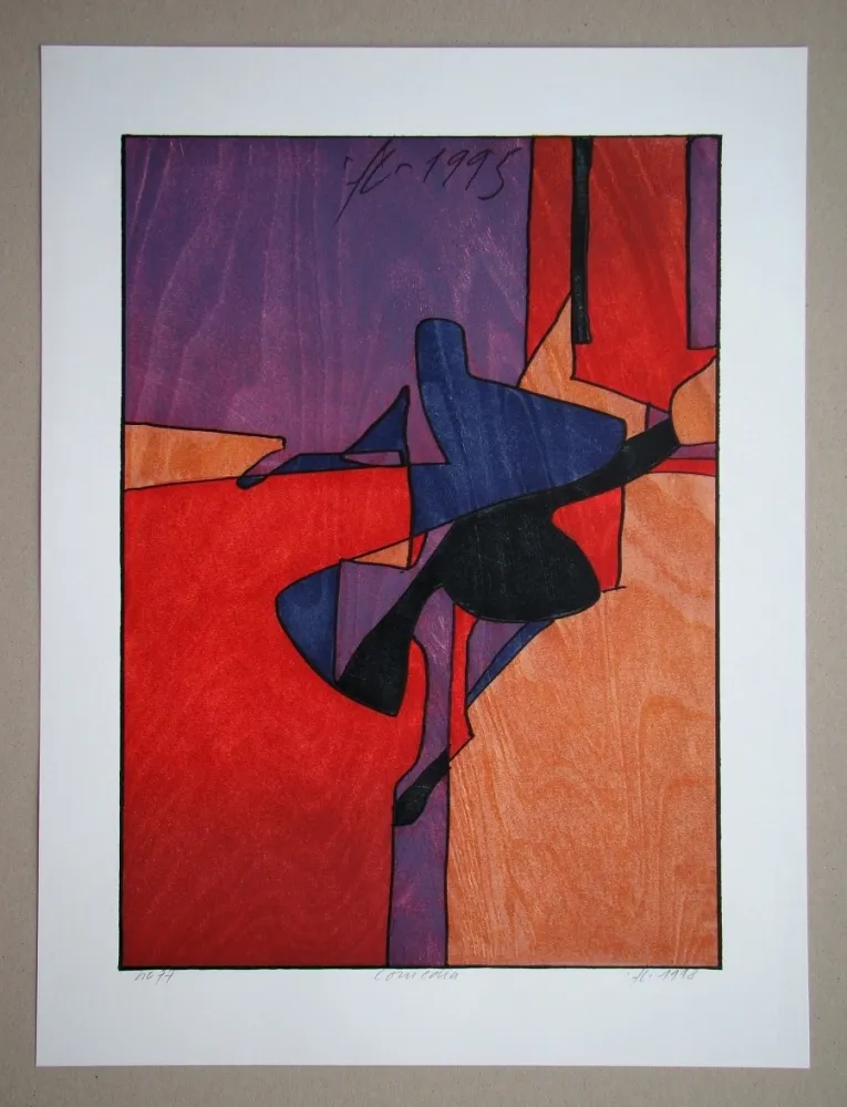 Woodcut Eggenschwiler - Comedia