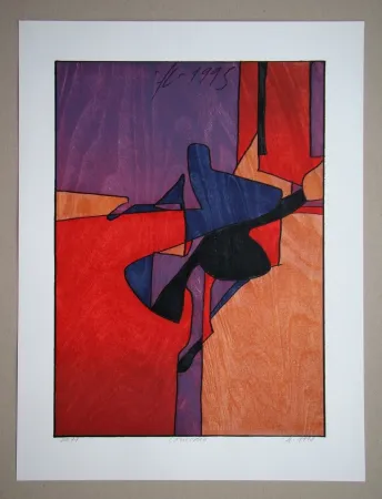 Woodcut Eggenschwiler - Comedia