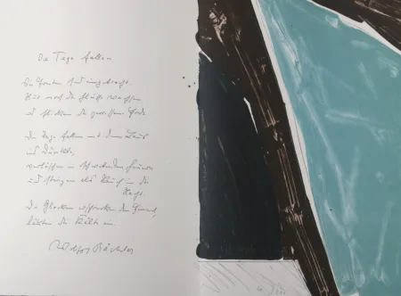 Lithograph Erben - Die Tage Fallen, 1987 - Hand-signed