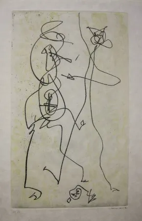 Etching And Aquatint Ernst - Les Chiens Ont Soif