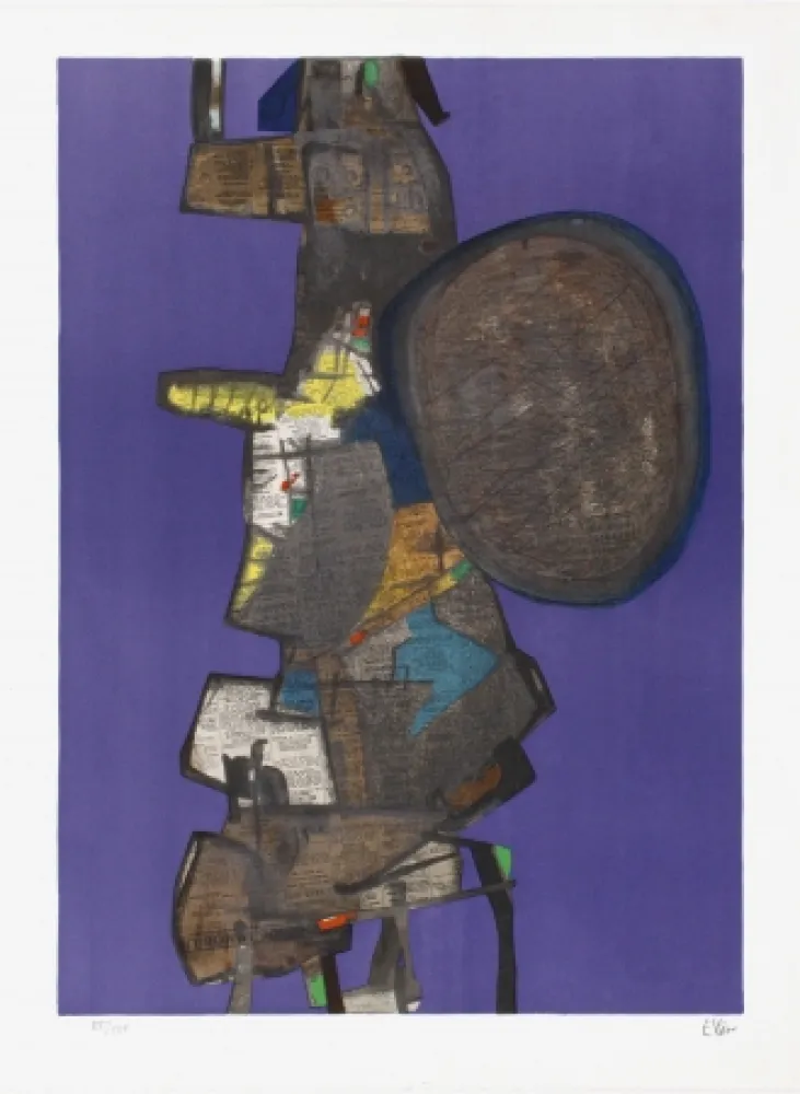 Lithograph Esteve - Bank Street 