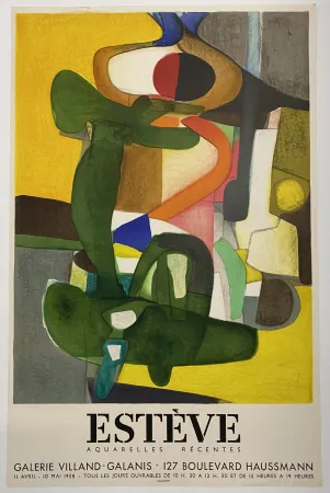 Lithograph Esteve - L'Envol - Galerie Villand-Galanis