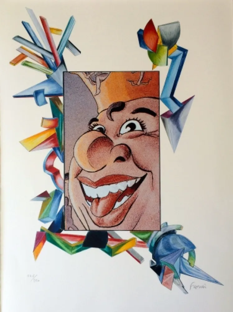 Lithograph Fahri - Carnaval de Nice