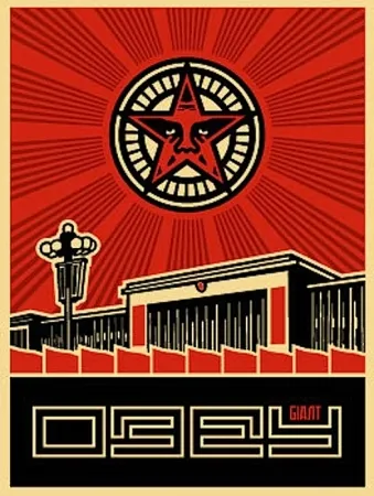 Screenprint Fairey - Chinese Building