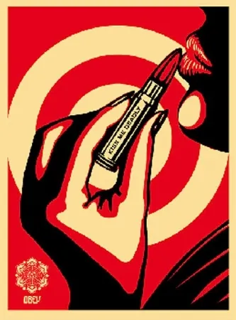Screenprint Fairey - Kiss Me Deadly Red