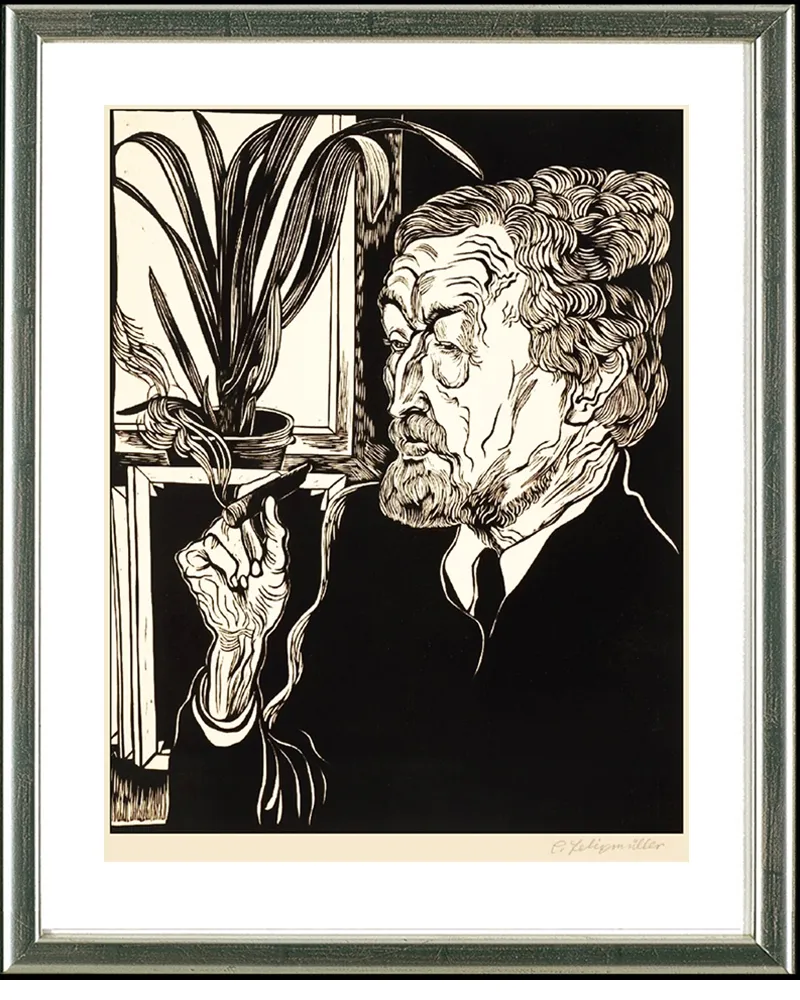 Woodcut Felixmuller  - Christian Rohlfs, 1927