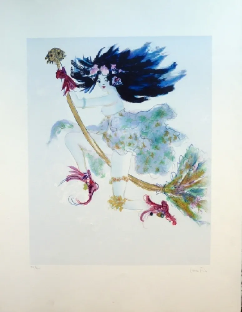 Lithograph Fini - Sorcière Bleue