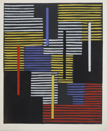 Lithograph Fleischmann - Avant l'Op Art
