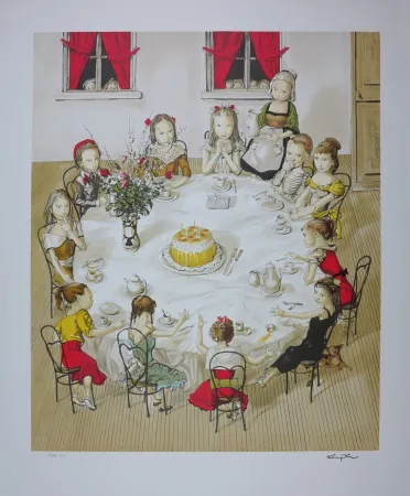 Lithograph Foujita - ANNIVERSAIRE / ANNIVERSARY