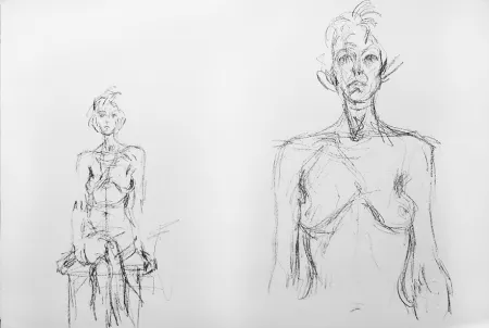 Lithograph Giacometti - Composition