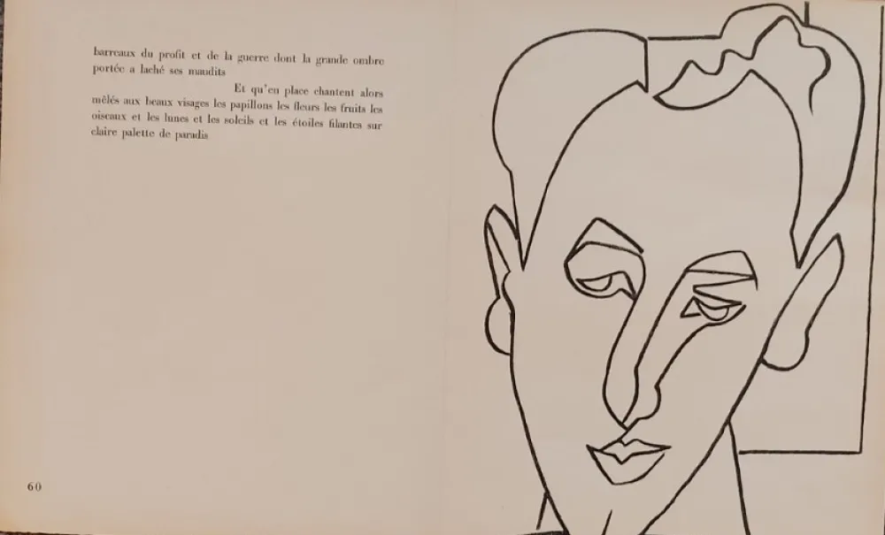 Lithograph Gilot - PAGES  D AMOUR  SE M