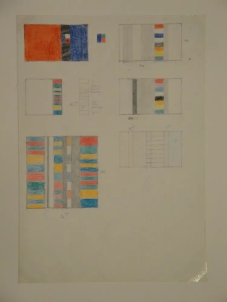 No Technical Graeser - Skizzenblatt, um 1958.