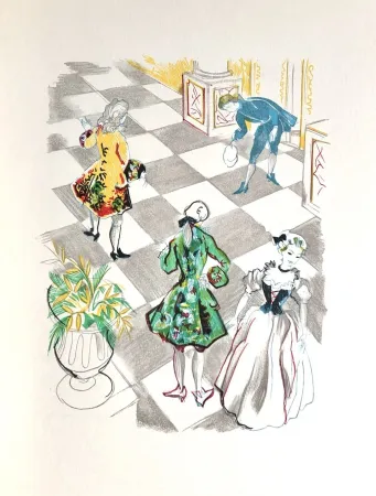 Woodcut Grau Sala - Théâtre de Marivaux