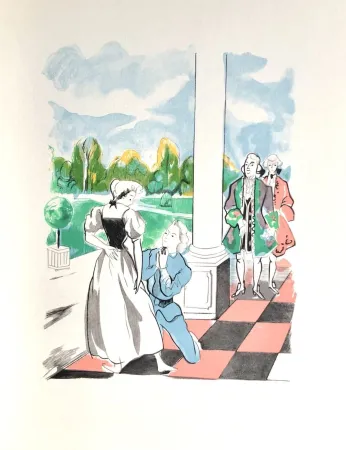 Woodcut Grau Sala - Théâtre de Marivaux