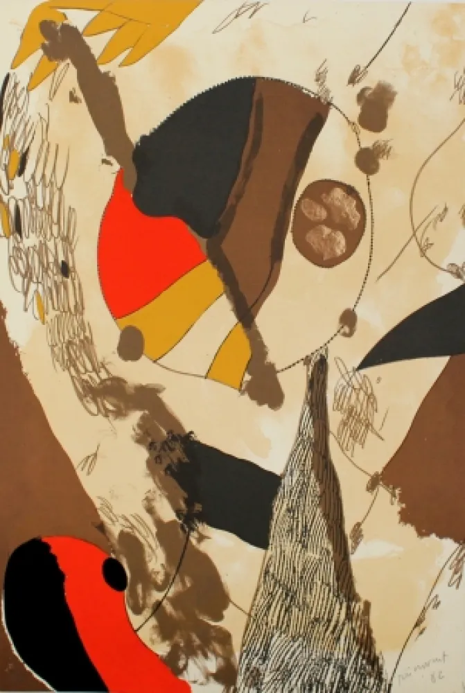 Lithograph Guinovart - Com a cap