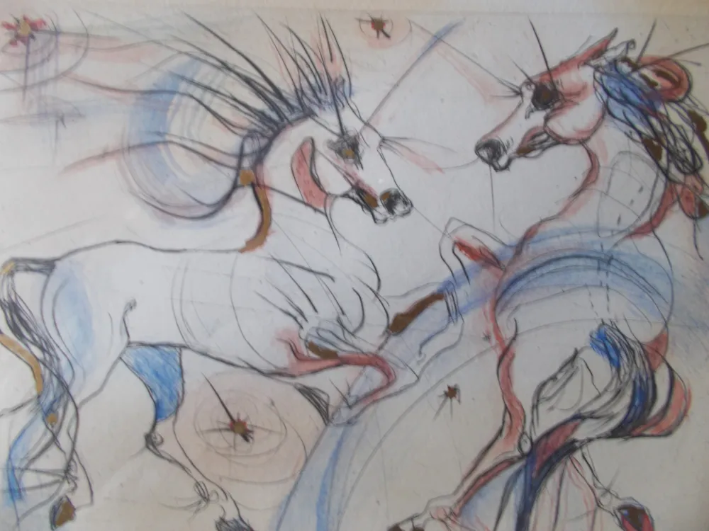 Etching Guiny - Les chevaux de Jupiter