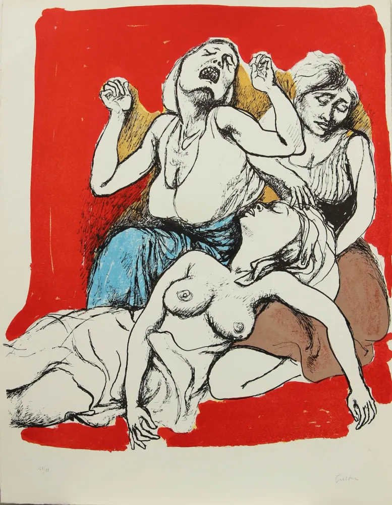 Lithograph Guttuso - I VESPRI SICILIANI
