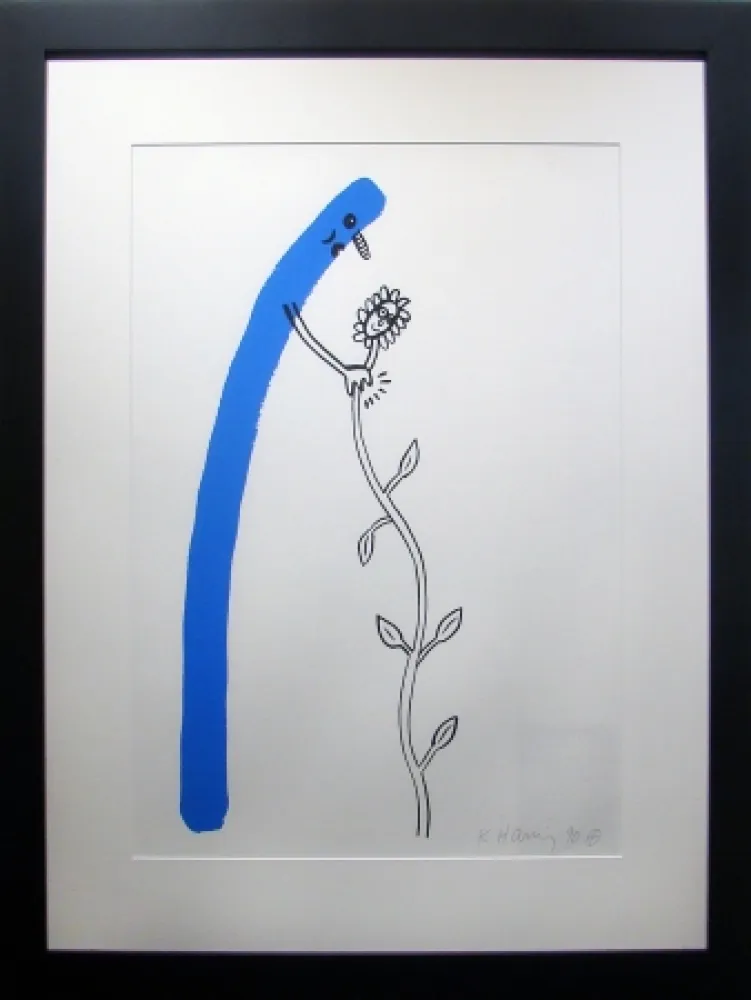 Lithograph Haring - The Story of Red &Blue #12