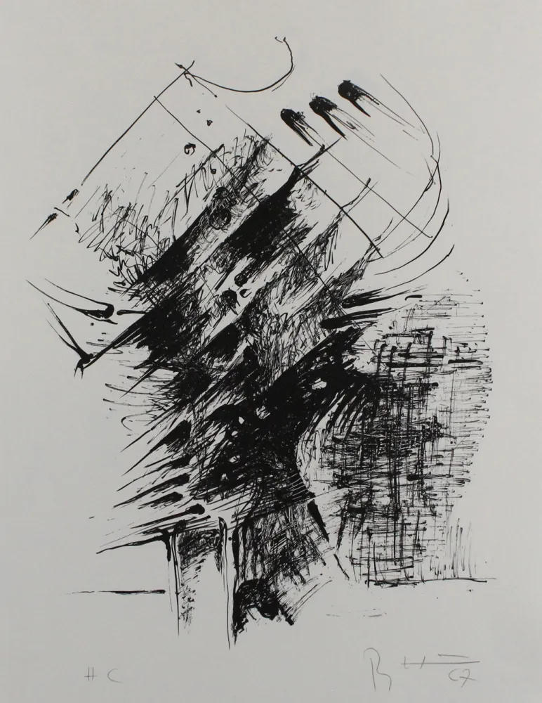 Lithograph Heiliger - Komposition IV