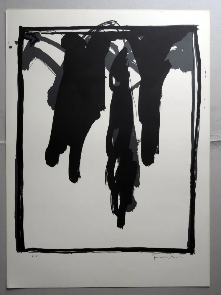 Lithograph Hernandez Pijuan - A.L. Barcelona-III