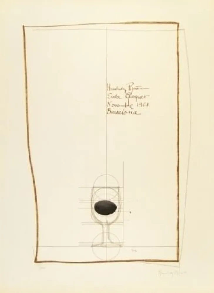 Lithograph Hernandez Pijuan - Cartel exposición Sala Gaspar