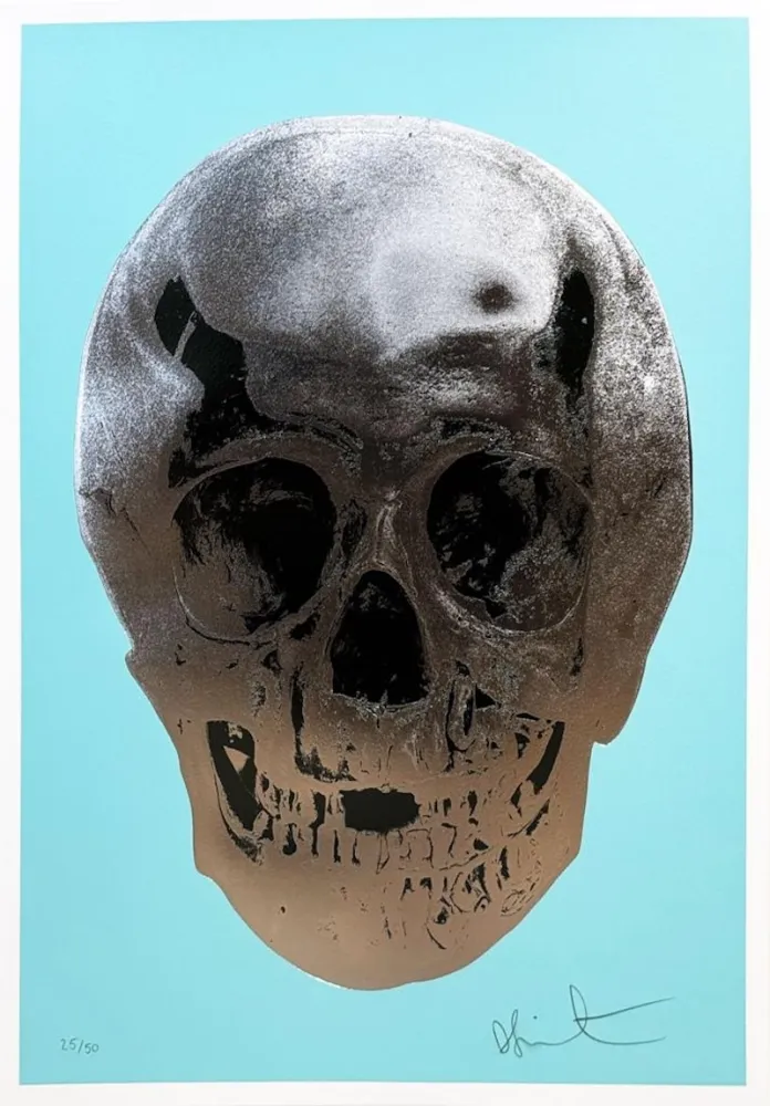 Screenprint Hirst - Till Death Do Us Part - Heavenly Peppermint Green Silver Gloss Racing Green