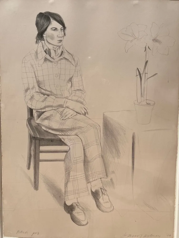 Lithograph Hockney - Yves Marie